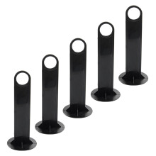 5Pièces Socle Cônes Marqueurs Football PP Noir Durable Portable