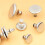 5Paires Accessoires Rideaux Argent Alliage Traces 3