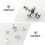 5Paires Accessoires Rideaux Argent Alliage Traces 5