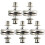 5Paires Accessoires Rideaux Argent Alliage Traces 7