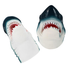 2Pièces Marionnettes À Main Requin Jouets Créatifs Plastique Coloré