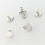 5Paires Accessoires Rideaux Argent Alliage Traces 9