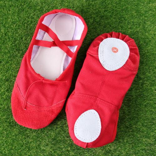 1Paar Ballettschuhe Mit Elastischem Design Rutschfester Sohle 1