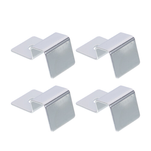 4Pièces Fixations Couvercle Aquarium Acier Inoxydable Argent Élégant