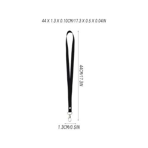 8Pièces Sangles Suspendues En Polyester Pour Badge Nom Noir 1