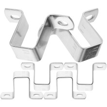 6Pz Clip Tubo in Acciaio 304 U-Tipo Staffe Argento