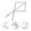Rapporteur Mesure Angle Acier Inox Bois Outil Durable Argent 6
