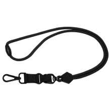Lanyard Nero in Poliestere Con Chiusura Di Per Badge