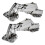 2pcs 175 Degree Hinges Frameless Cabinet Doors Hinges Concealed Hydraulically Adjustable 1