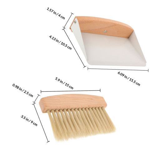 1Ensemble Balai Pelle De Bureau Nylon Bois Pour Maison 1