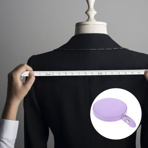1Pièces Ruban Mesure Cuir PU Violet Adorable Usage 2