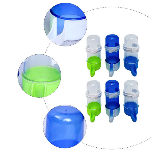 6Pièces Gamelles Automatiques Pour Perroquets Accessoires D'eau Sûrs 2