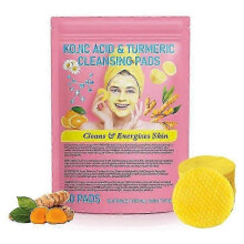 (40Pc Wet)Turmeric Kojic Acid Exfoliating Cleansing Pads Fades Dark Spots Exfoliates Skin Pads Facial Care Supplies