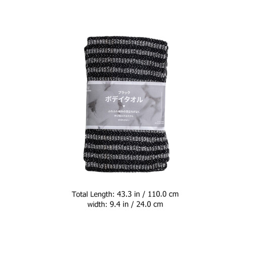 1Pièces Towel De Bain Exfoliant Noir Nylon Usage 1