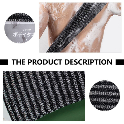 1Pièces Towel De Bain Exfoliant Noir Nylon Usage 2