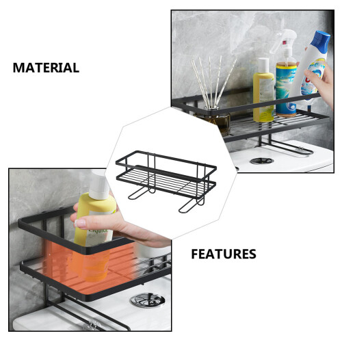 1Ensemble Porte-Objets Salle De Bain Noir Facile À Installer 2