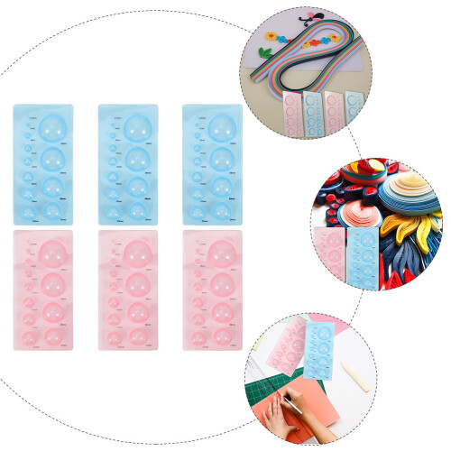 6Pièces Moules Quilling Demi-Boule ABS Pour Papier 3D 2