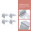 4Pièces Fixations Couvercle Aquarium Acier Inoxydable Argent Élégant 4