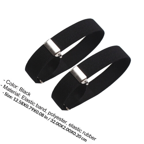 2Paires Bande Élastique Pour Bras Noir, Ajustable Durable 1