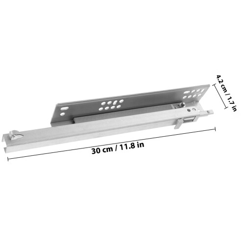 2Pz Guide Cassetti Acciaio Resistente Soft Close Per Argentate 1