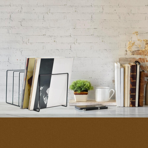 Présentoir Disques Vinyles Fer Noir Pour Bureau 2
