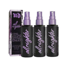 (3pcs) All Nighter Waterproof Makeup Setting Spray - Natural Finish, Up to 24HR Wear, Ultra-Fine Facial Mist, Hydrating Foundation Face Primer
