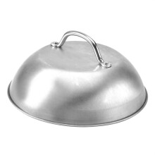 Stainless Steel Basting Cover Dome for Grill Cheese Melting Lid, Round Universal Fit Design