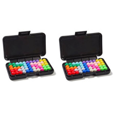2X 200 Défis IQ Puzzle 3D Jeu de Société Classique Pyramide Plaque Perle Logique pour Enfants Perles Pyramidales