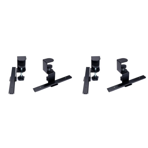 2X Adjustable Keyboard Tray Under Desk Slide Undermount Keyboard Holder Clamp- Rail Height Adjustable