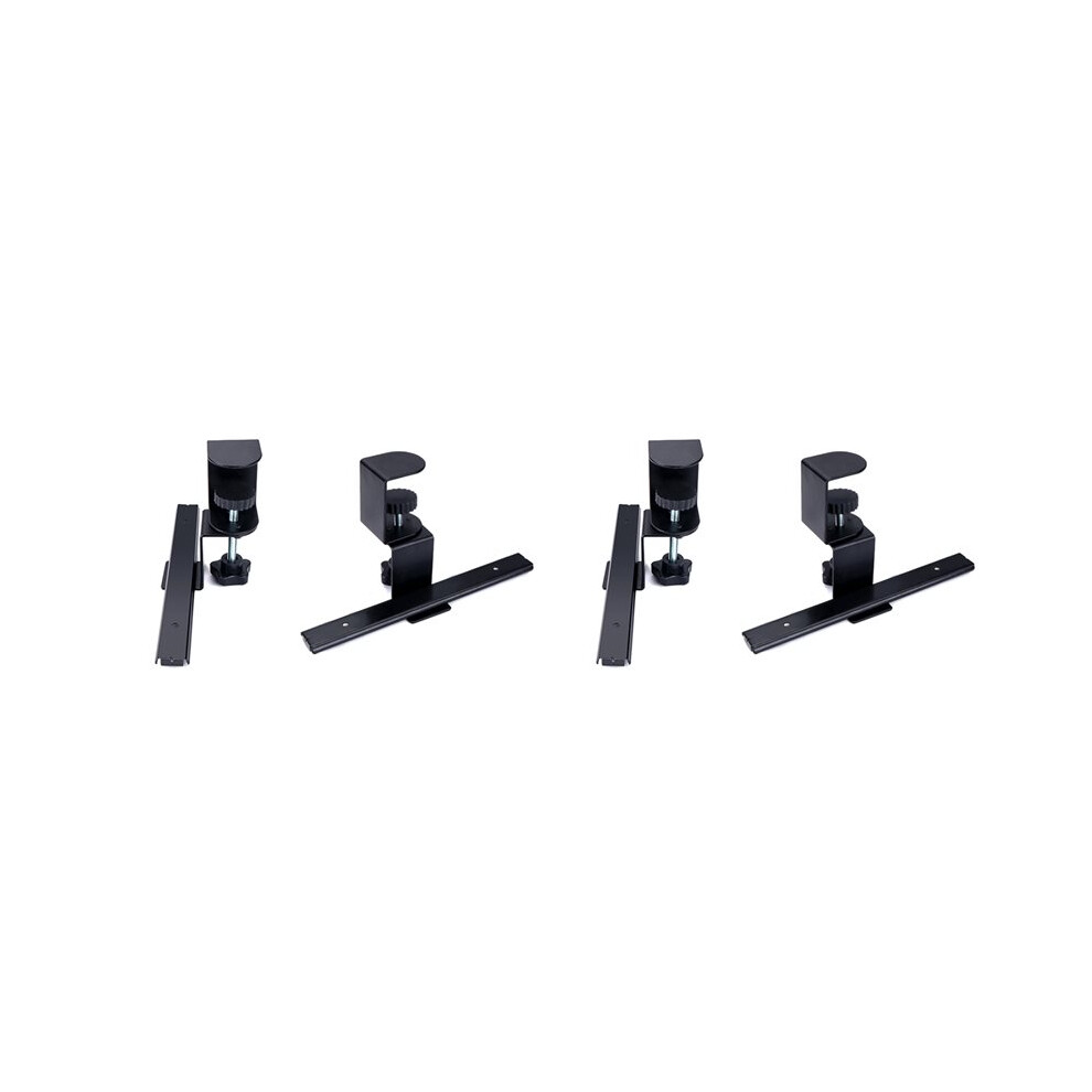 2X Adjustable Keyboard Tray Under Desk Slide Undermount Keyboard Holder Clamp- Rail Height Adjustable 4713335012186