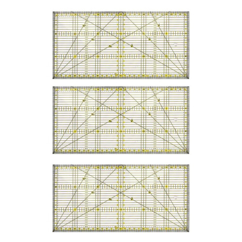 3X Cutting Ruler Multi-Purpose Patchwork Cloth Quilt Ruler Diy Garment Design Drawing Cutting  Ruler 30 X 15Cm