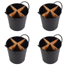 4X Kitchen Cutlery Organizer Knife Stand Storage Holder Separate Spoon Fork Chopstick Kitchenware Bucket Black