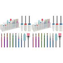New 26Pcs Professional Ceramic Nail Drill Bit Set Electric Manicure Nail File Bit for Acrylic Gel Nails and Cuticles