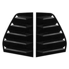 Glossy Black Rear Window Louver Shutter Cover Pair for VW Golf MK6 GTI R 20102014 Easy Install