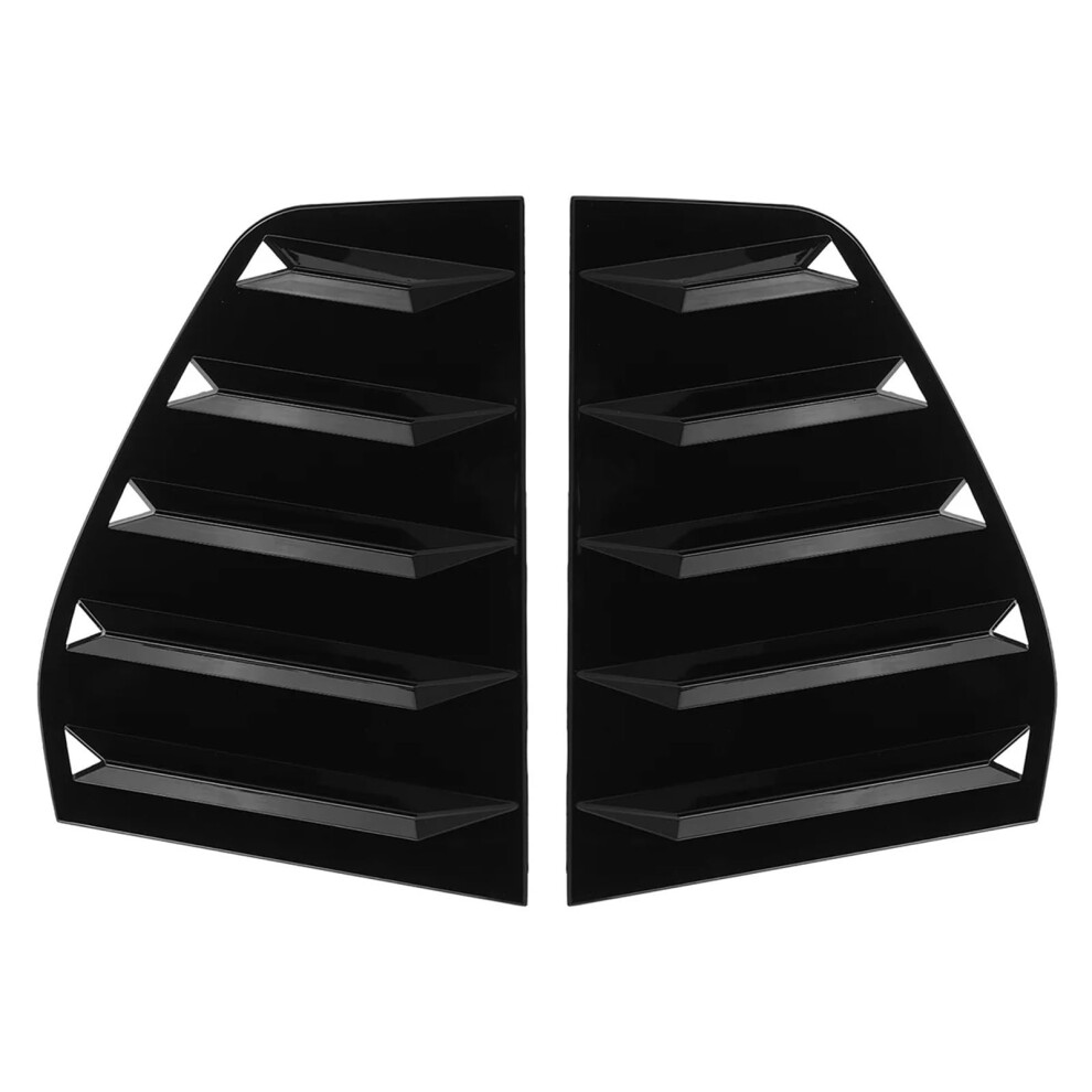 Glossy Rear Window Louver Shutter Cover Pair For Vw Golf Mk6 Gti R 20102014 Easy Install Black 9092120278637