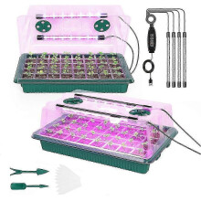 80 Cell Tray with Grow Lights and Heat Mat,Seed Growing Tray, Germination & Plant Propagation Station for Indoor Plants