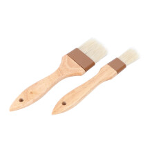 2Pcs Silicone Basting Brush Set Heat Resistant Pastry Brushes with Non‑Slip Handle for Cooking and Baking