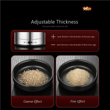 2X 304 Stainless Steel Manual Pepper Grinder Adjustable Thickness Salt Mill Visible Kitchen Condiment Mincer