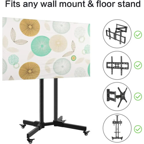Stretchable TV Dust Cover Protector for 32‑65 Inch Smart TV, Elastic Polyester Dustproof Fabric 1