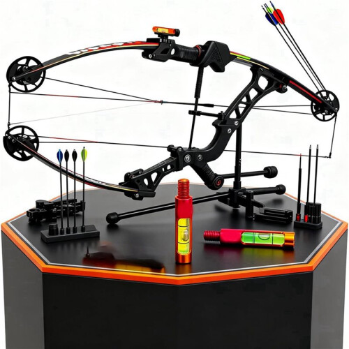 Berger Hole Bow Level (4-Pack), Screw-in Bow Leveling Tool for Sight, Rest & D-Loop Setup, Aluminum Archery Level