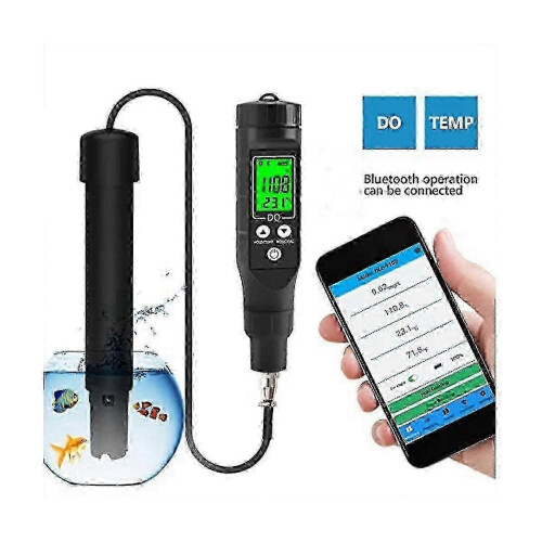 Smart Bluetooth Dissolved Oxygen Meter, Portable 0.0-30Mg/L Dissolved Oxygen Meter Range, Dissolved 2