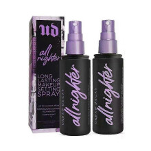 (2pcs) All Nighter Waterproof Makeup Setting Spray - Natural Finish, Up to 24HR Wear, Ultra-Fine Facial Mist, Hydrating Foundation Face Primer