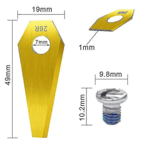 Replacement Blade Robot Lawnmower Accessories Robot Replacement Blade (18pcs) - RIpj 1