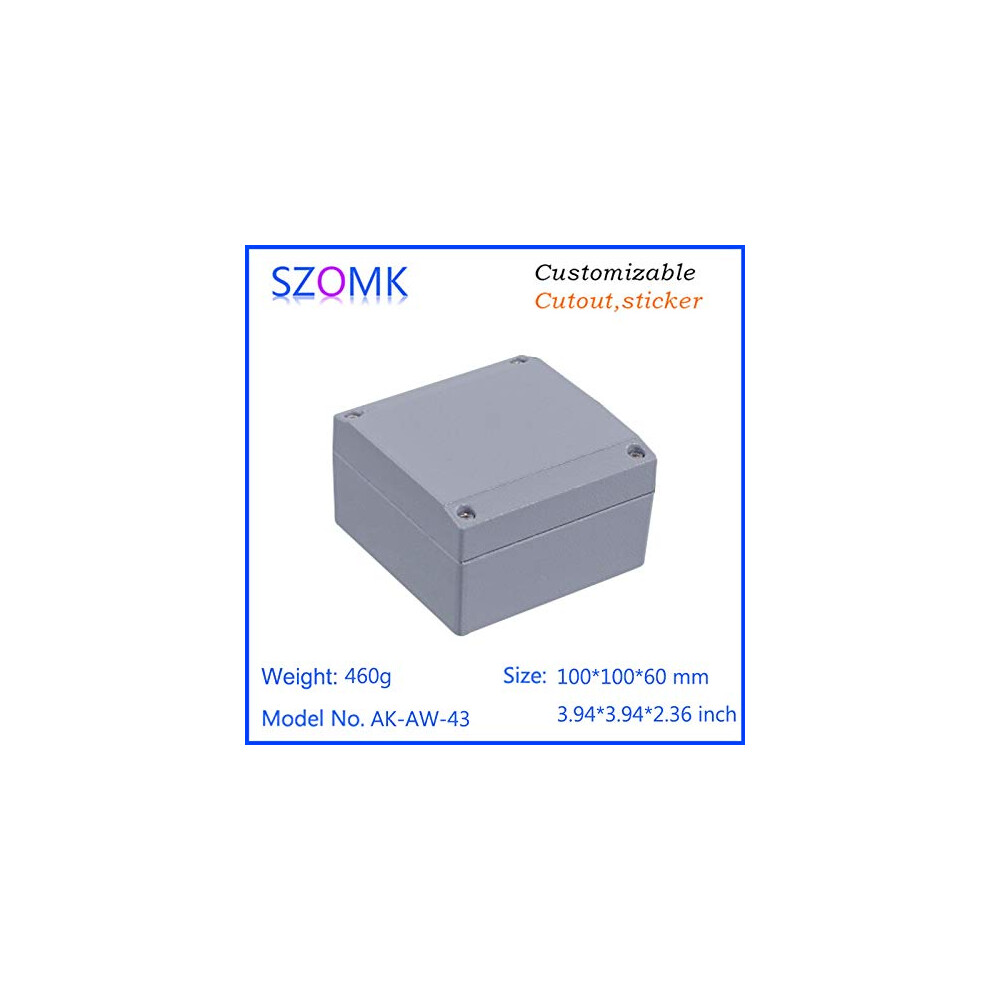 100X100x60mm Diecast Aluminum Waterproof Enclosure For Pcb, Amplifier Or Sensor Project Ip65 9092120278804