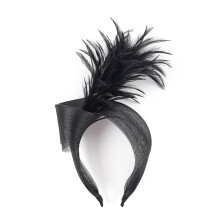 Stylish Pink Feather Hairband for Women Girls Fashion-Black