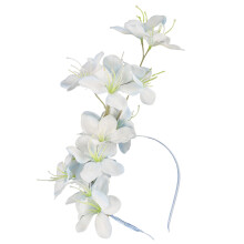 Elegant Artificial Jasmine Flower Hair Clip Craft-White