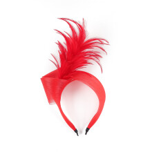 Delicate Feather Hair Accessory Decors for Women Girls-Red