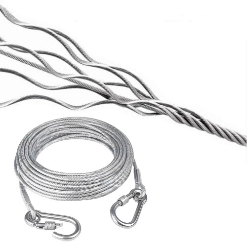 2mm Thick Plastic Coated Steel Wire Heavy Duty Cable Wire-20M 1