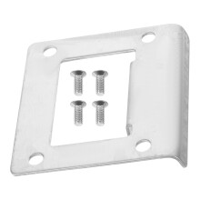 Kit Installazione Serratura Con Piastra Porta in Acciaio Argento