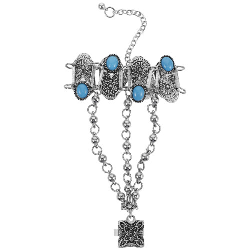 Gioiello Boho Bracciale E Mano Turchese in
